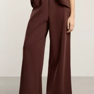 Interlock wide-leg trousers