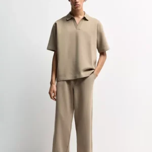Baggy interlock trousers