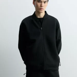 X-365 neoprene-effect bomber jacket