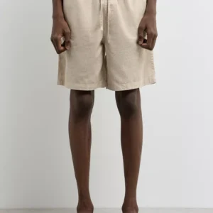 Linen-cotton cargo Bermuda shorts