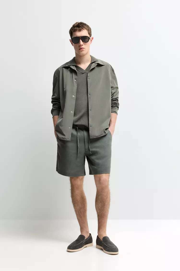 100% linen Lefties Edition Bermuda shorts - Image 4