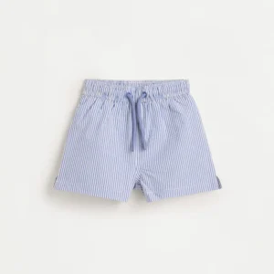 Striped seersucker swim shorts