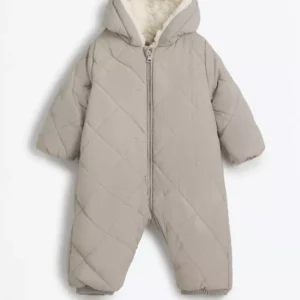 Quilted fleece one-piece suit